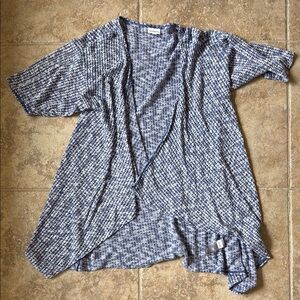 LuLaRoe Navy and White Women's Open Cardigan